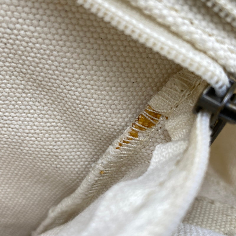 【現状渡し品】【メンズ/レディース】 L.L.Bean エルエルビーン SHOULDER STRAP TOTE MEDIUM 282343 ショルダー ストラップ トート ミディアム バッグ カバン 鞄 188-260715-as-22-izu カラー：アイボリー×ネイビー 万代Net店