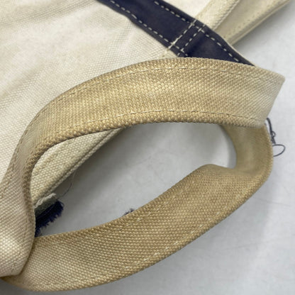 【現状渡し品】【メンズ/レディース】 L.L.Bean エルエルビーン SHOULDER STRAP TOTE MEDIUM 282343 ショルダー ストラップ トート ミディアム バッグ カバン 鞄 188-260715-as-22-izu カラー：アイボリー×ネイビー 万代Net店