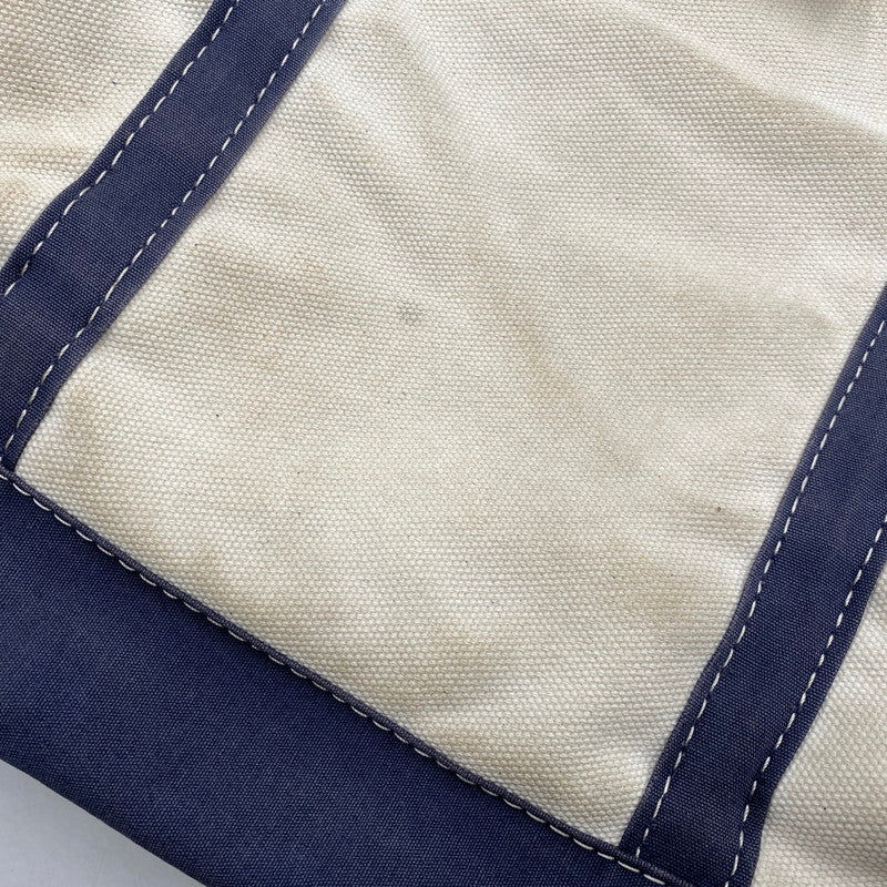 【現状渡し品】【メンズ/レディース】 L.L.Bean エルエルビーン SHOULDER STRAP TOTE MEDIUM 282343 ショルダー ストラップ トート ミディアム バッグ カバン 鞄 188-260715-as-22-izu カラー：アイボリー×ネイビー 万代Net店