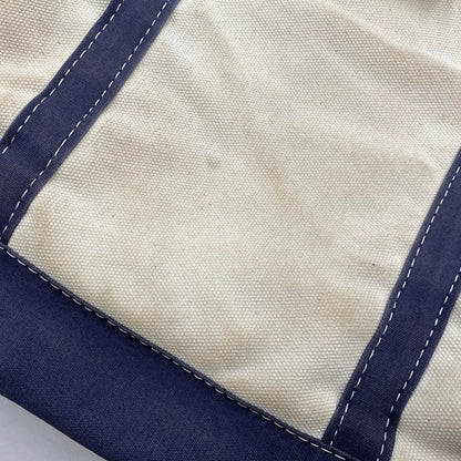 【現状渡し品】【メンズ/レディース】 L.L.Bean エルエルビーン SHOULDER STRAP TOTE MEDIUM 282343 ショルダー ストラップ トート ミディアム バッグ カバン 鞄 188-260715-as-22-izu カラー：アイボリー×ネイビー 万代Net店