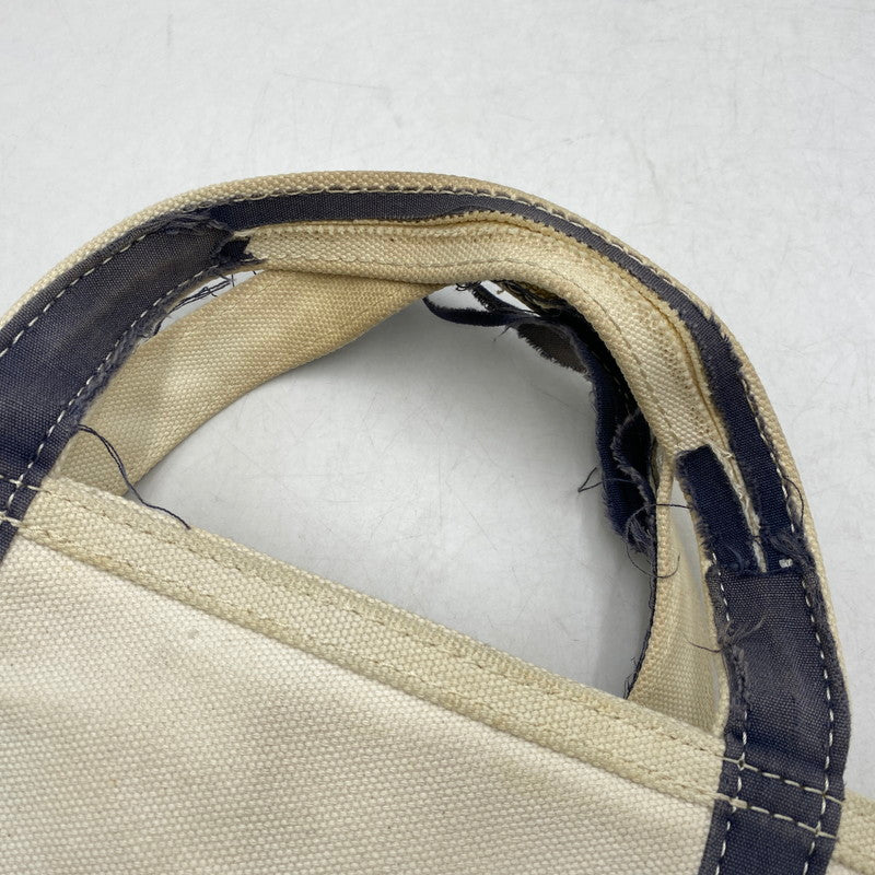 【現状渡し品】【メンズ/レディース】 L.L.Bean エルエルビーン SHOULDER STRAP TOTE MEDIUM 282343 ショルダー ストラップ トート ミディアム バッグ カバン 鞄 188-260715-as-22-izu カラー：アイボリー×ネイビー 万代Net店