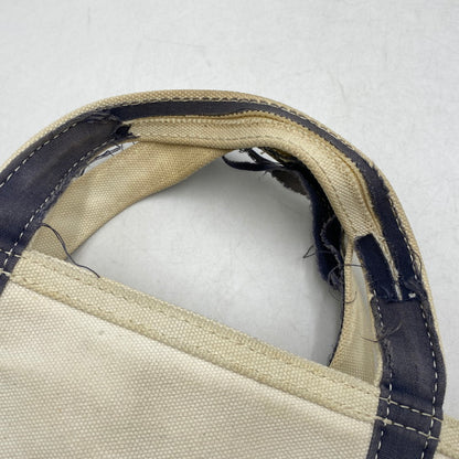 【現状渡し品】【メンズ/レディース】 L.L.Bean エルエルビーン SHOULDER STRAP TOTE MEDIUM 282343 ショルダー ストラップ トート ミディアム バッグ カバン 鞄 188-260715-as-22-izu カラー：アイボリー×ネイビー 万代Net店