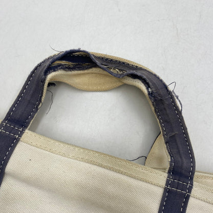【現状渡し品】【メンズ/レディース】 L.L.Bean エルエルビーン SHOULDER STRAP TOTE MEDIUM 282343 ショルダー ストラップ トート ミディアム バッグ カバン 鞄 188-260715-as-22-izu カラー：アイボリー×ネイビー 万代Net店