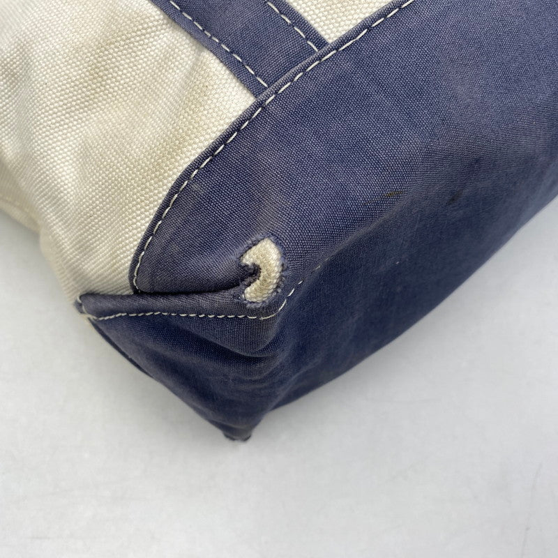 【現状渡し品】【メンズ/レディース】 L.L.Bean エルエルビーン SHOULDER STRAP TOTE MEDIUM 282343 ショルダー ストラップ トート ミディアム バッグ カバン 鞄 188-260715-as-22-izu カラー：アイボリー×ネイビー 万代Net店