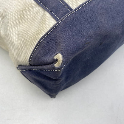 【現状渡し品】【メンズ/レディース】 L.L.Bean エルエルビーン SHOULDER STRAP TOTE MEDIUM 282343 ショルダー ストラップ トート ミディアム バッグ カバン 鞄 188-260715-as-22-izu カラー：アイボリー×ネイビー 万代Net店