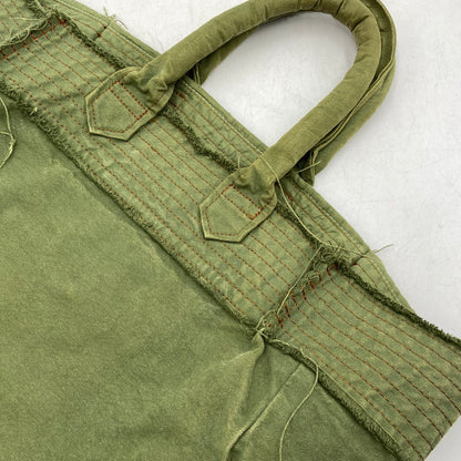 【中古品】【メンズ/レディース】 tricot COMME des GARCONS トリココムデギャルソン CANVAS HAND TOTE BAG TO-K206 キャンバス ハンド トートバッグ カバン 鞄 188-260711-as-13-izu カラー：カーキ系 万代Net店