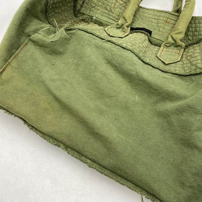 【中古品】【メンズ/レディース】 tricot COMME des GARCONS トリココムデギャルソン CANVAS HAND TOTE BAG TO-K206 キャンバス ハンド トートバッグ カバン 鞄 188-260711-as-13-izu カラー：カーキ系 万代Net店