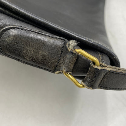 【現状渡し品】【メンズ/レディース】 OLD COACH オールドコーチ TURN LOCK LEATHER SHOULDER BAG 0674 150 ターンロック レザー ショルダーバッグ カバン 鞄 180-260711-as-04-izu カラー：ブラック 万代Net店