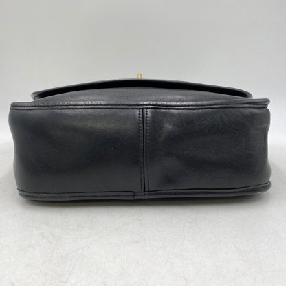【現状渡し品】【メンズ/レディース】 OLD COACH オールドコーチ TURN LOCK LEATHER SHOULDER BAG 0674 150 ターンロック レザー ショルダーバッグ カバン 鞄 180-260711-as-04-izu カラー：ブラック 万代Net店