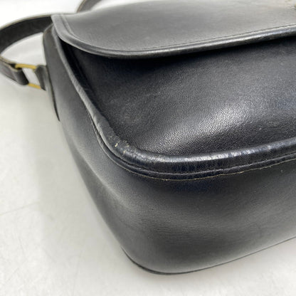 【現状渡し品】【メンズ/レディース】 OLD COACH オールドコーチ TURN LOCK LEATHER SHOULDER BAG 0674 150 ターンロック レザー ショルダーバッグ カバン 鞄 180-260711-as-04-izu カラー：ブラック 万代Net店