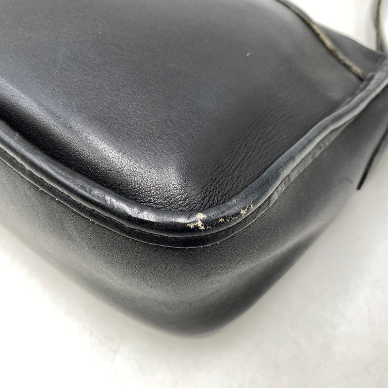 【現状渡し品】【メンズ/レディース】 OLD COACH オールドコーチ TURN LOCK LEATHER SHOULDER BAG 0674 150 ターンロック レザー ショルダーバッグ カバン 鞄 180-260711-as-04-izu カラー：ブラック 万代Net店