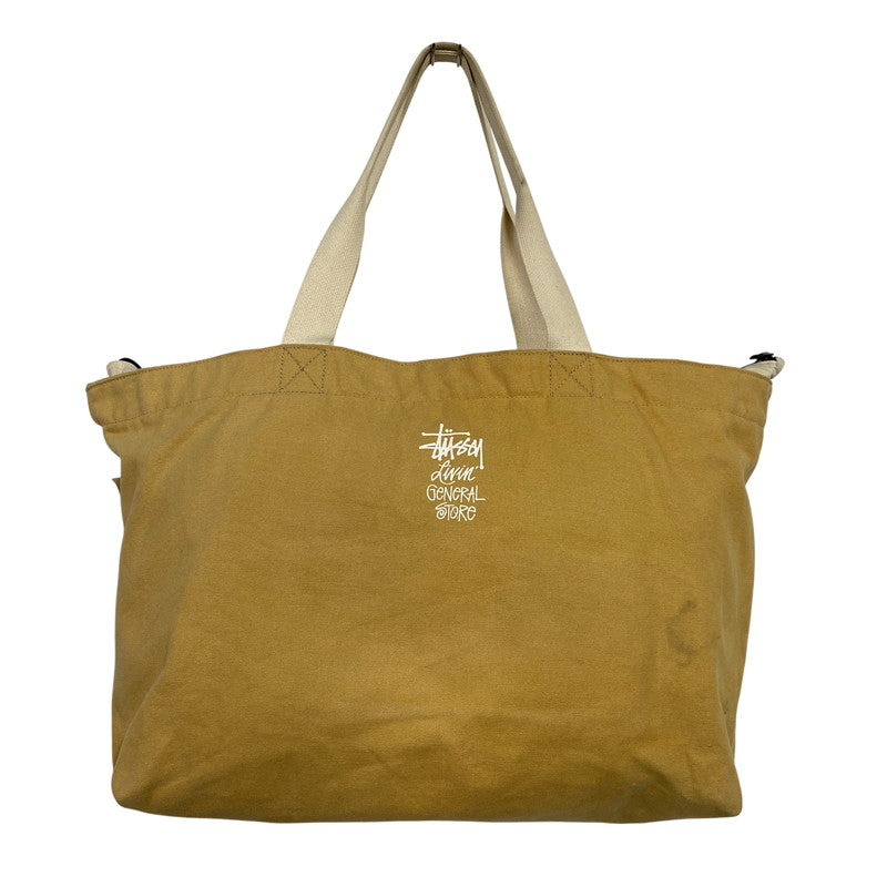 【現状渡し品】【メンズ/レディース】 STUSSY LIVIN GENERAL STORE ステューシーリビンジェネラルストア × BLK PINE WORKSHOP ブラックパインワークショップ GS TRAVEL UTILITY TOTE VER.2 トートバッグ 188-260711-as-01-izu カラー：ベージュ系 万代Net店
