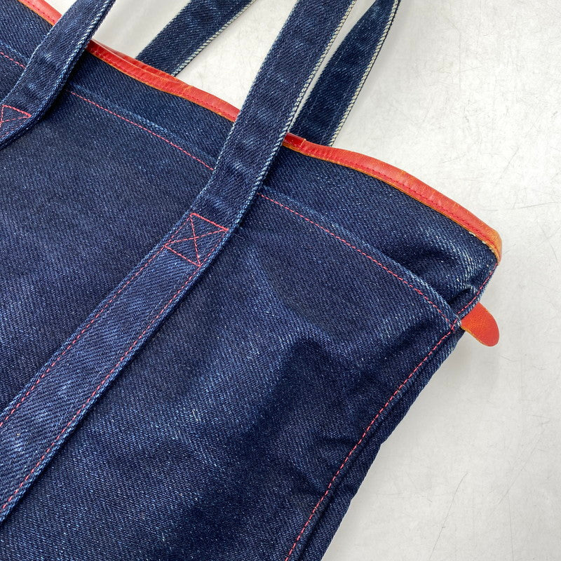 【中古品】【メンズ/レディース】 革蛸 DENIM TOTE BAG デニム トートバッグ カバン 鞄 188-260715-as-21-izu カラー：インディゴ 万代Net店