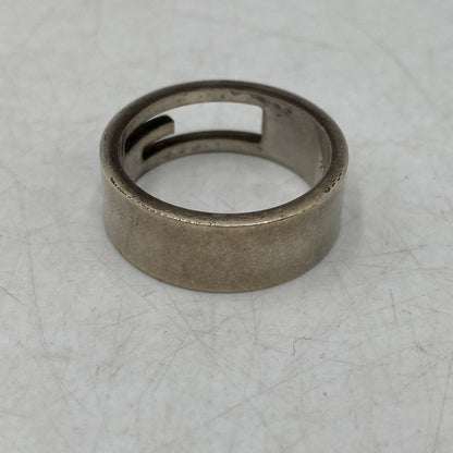 【現状渡し品】【メンズ/レディース】 GUCCI グッチ AG925 ブランデッドカットアウトGリング 指輪 アクセサリー 182-260711-as-16-izu サイズ：刻印23 カラー：シルバー 万代Net店