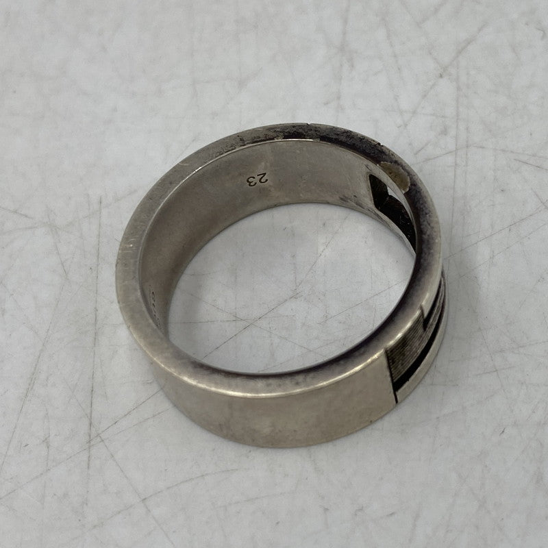 【現状渡し品】【メンズ/レディース】 GUCCI グッチ AG925 ブランデッドカットアウトGリング 指輪 アクセサリー 182-260711-as-16-izu サイズ：刻印23 カラー：シルバー 万代Net店