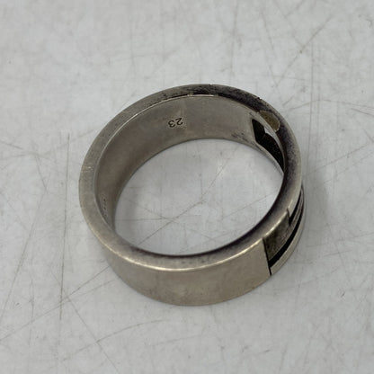 【現状渡し品】【メンズ/レディース】 GUCCI グッチ AG925 ブランデッドカットアウトGリング 指輪 アクセサリー 182-260711-as-16-izu サイズ：刻印23 カラー：シルバー 万代Net店