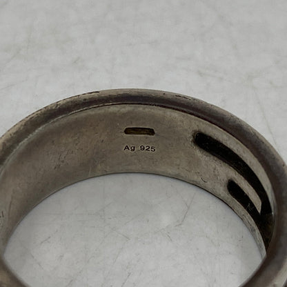 【現状渡し品】【メンズ/レディース】 GUCCI グッチ AG925 ブランデッドカットアウトGリング 指輪 アクセサリー 182-260711-as-16-izu サイズ：刻印23 カラー：シルバー 万代Net店