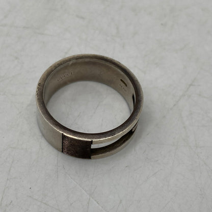 【現状渡し品】【メンズ/レディース】 GUCCI グッチ AG925 ブランデッドカットアウトGリング 指輪 アクセサリー 182-260711-as-16-izu サイズ：刻印23 カラー：シルバー 万代Net店