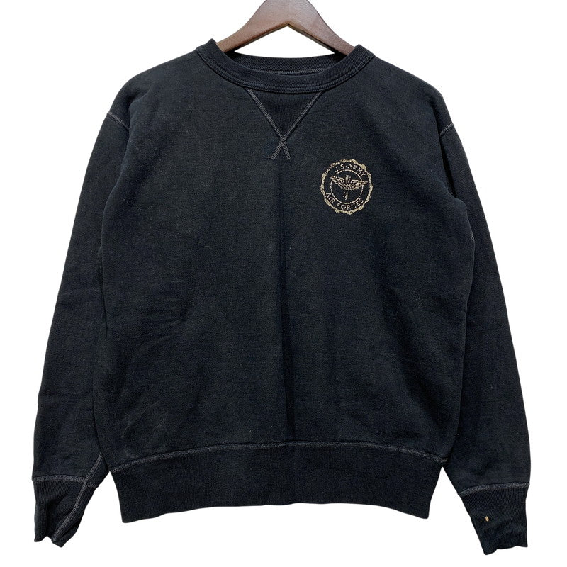 【中古品】【メンズ】 THE REAL MCCOY'S ザリアルマッコイズ 前V SWEATSHIRT スウェットシャツ トレーナー トップス 145-260716-kh-11-izu サイズ：M カラー：ブラック 万代Net店