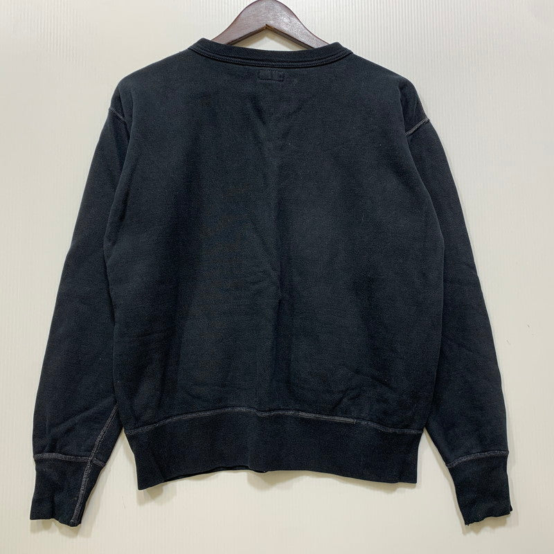 【中古品】【メンズ】 THE REAL MCCOY'S ザリアルマッコイズ 前V SWEATSHIRT スウェットシャツ トレーナー トップス 145-260716-kh-11-izu サイズ：M カラー：ブラック 万代Net店
