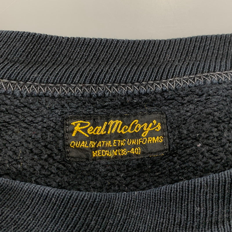 【中古品】【メンズ】 THE REAL MCCOY'S ザリアルマッコイズ 前V SWEATSHIRT スウェットシャツ トレーナー トップス 145-260716-kh-11-izu サイズ：M カラー：ブラック 万代Net店
