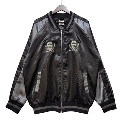 【中古品】【メンズ】 BLACK LAGOON ブラックラグーン COSPA コスパ レヴィ 刺繍スカジャン 147-260713-as-05-izu サイズ：L カラー：ブラック×グレー 万代Net店