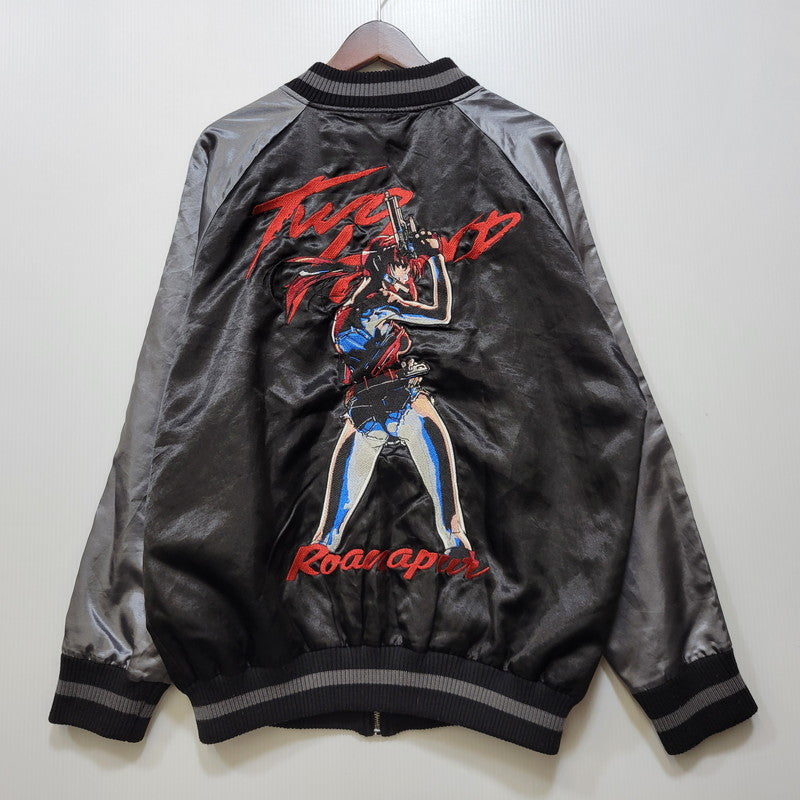 【中古品】【メンズ】 BLACK LAGOON ブラックラグーン COSPA コスパ レヴィ 刺繍スカジャン 147-260713-as-05-izu サイズ：L カラー：ブラック×グレー 万代Net店