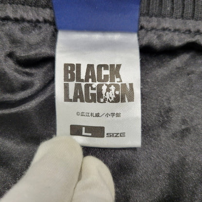 【中古品】【メンズ】 BLACK LAGOON ブラックラグーン COSPA コスパ レヴィ 刺繍スカジャン 147-260713-as-05-izu サイズ：L カラー：ブラック×グレー 万代Net店