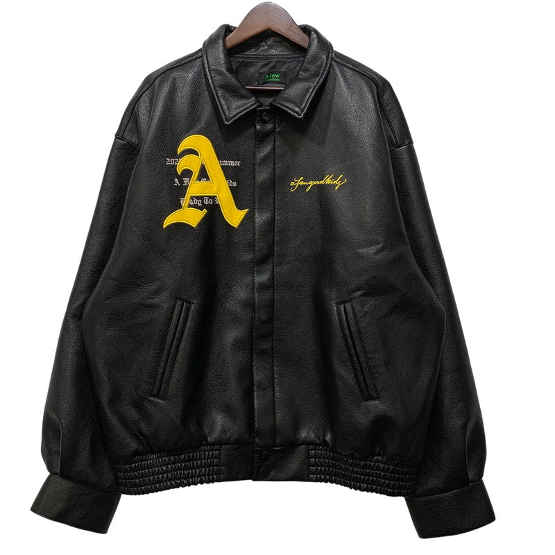 【中古品】【メンズ】 A FEW GOODKIDS アフューグッドキッズ FAKE LEATHER JACKET フェイク レザー ジャケット アウター 142-260715-kh-09-izu サイズ：XL カラー：ブラック 万代Net店