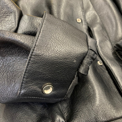 【中古品】【メンズ】 A FEW GOODKIDS アフューグッドキッズ FAKE LEATHER JACKET フェイク レザー ジャケット アウター 142-260715-kh-09-izu サイズ：XL カラー：ブラック 万代Net店