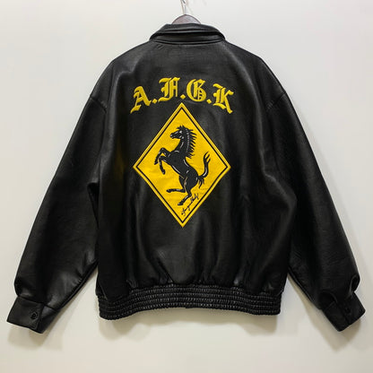 【中古品】【メンズ】 A FEW GOODKIDS アフューグッドキッズ FAKE LEATHER JACKET フェイク レザー ジャケット アウター 142-260715-kh-09-izu サイズ：XL カラー：ブラック 万代Net店