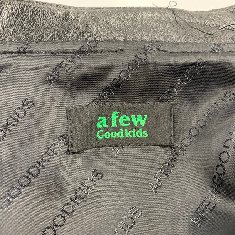 【中古品】【メンズ】 A FEW GOODKIDS アフューグッドキッズ FAKE LEATHER JACKET フェイク レザー ジャケット アウター 142-260715-kh-09-izu サイズ：XL カラー：ブラック 万代Net店