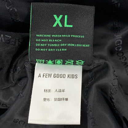 【中古品】【メンズ】 A FEW GOODKIDS アフューグッドキッズ FAKE LEATHER JACKET フェイク レザー ジャケット アウター 142-260715-kh-09-izu サイズ：XL カラー：ブラック 万代Net店