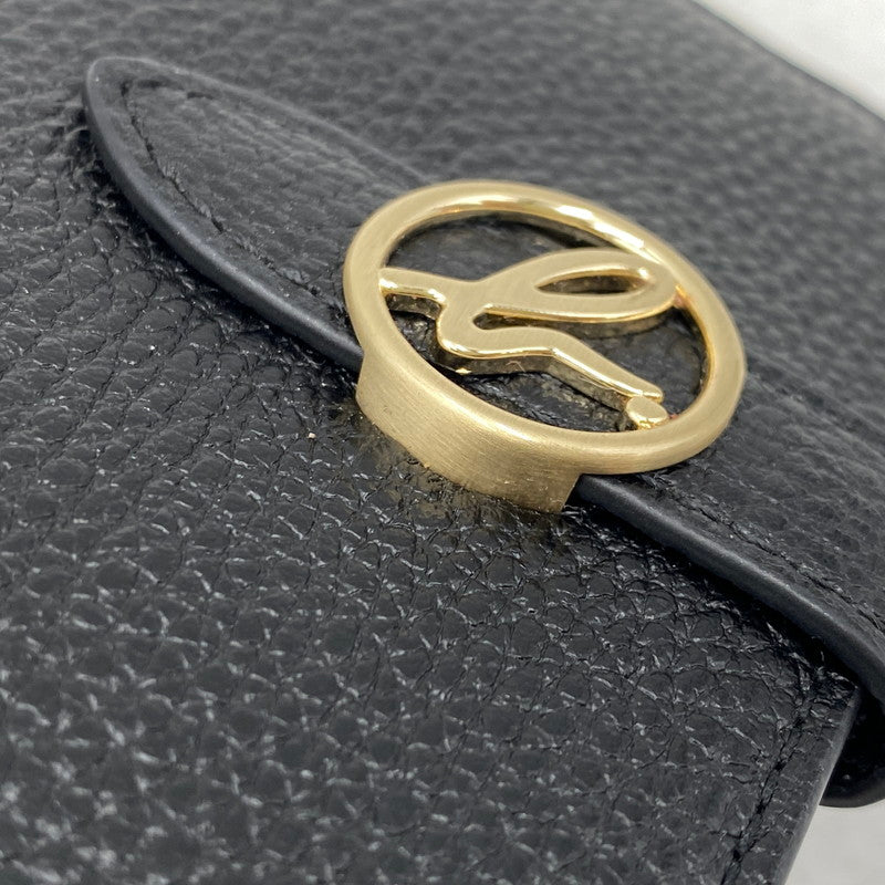 【中古品】【メンズ/レディース】 agnes b. アニエスベー LEATHER CARDCASE レザーカードケース 200-260711-as-07-izu カラー：ブラック 万代Net店