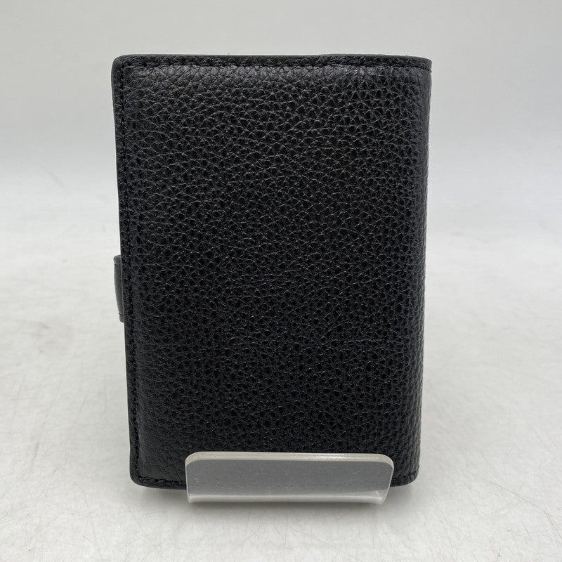 【中古品】【メンズ/レディース】 agnes b. アニエスベー LEATHER CARDCASE レザーカードケース 200-260711-as-07-izu カラー：ブラック 万代Net店