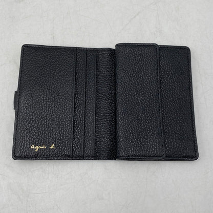【中古品】【メンズ/レディース】 agnes b. アニエスベー LEATHER CARDCASE レザーカードケース 200-260711-as-07-izu カラー：ブラック 万代Net店