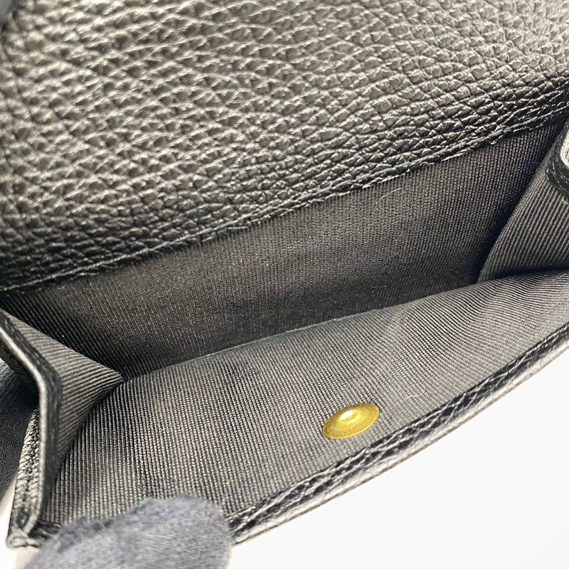 【中古品】【メンズ/レディース】 agnes b. アニエスベー LEATHER CARDCASE レザーカードケース 200-260711-as-07-izu カラー：ブラック 万代Net店