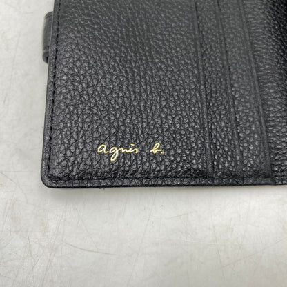 【中古品】【メンズ/レディース】 agnes b. アニエスベー LEATHER CARDCASE レザーカードケース 200-260711-as-07-izu カラー：ブラック 万代Net店