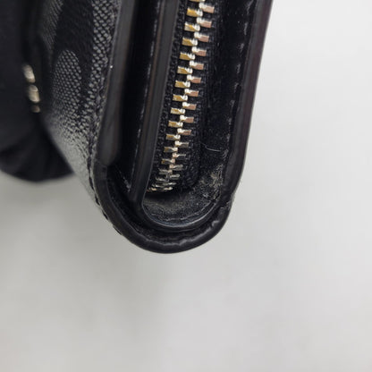 【中古品】【レディース】 COACH コーチ F23553 シグネチャー ウォレット 財布 181-260715-ya-06-izu カラー：ブラック×グレー 万代Net店