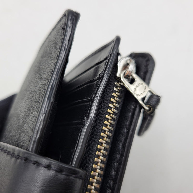 【中古品】【レディース】 COACH コーチ F23553 シグネチャー ウォレット 財布 181-260715-ya-06-izu カラー：ブラック×グレー 万代Net店