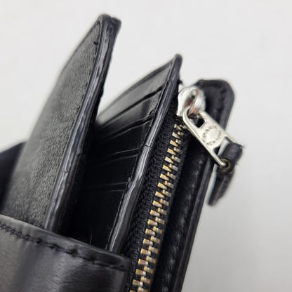 【中古品】【レディース】 COACH コーチ F23553 シグネチャー ウォレット 財布 181-260715-ya-06-izu カラー：ブラック×グレー 万代Net店