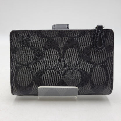 【中古品】【レディース】 COACH コーチ F23553 シグネチャー ウォレット 財布 181-260715-ya-06-izu カラー：ブラック×グレー 万代Net店