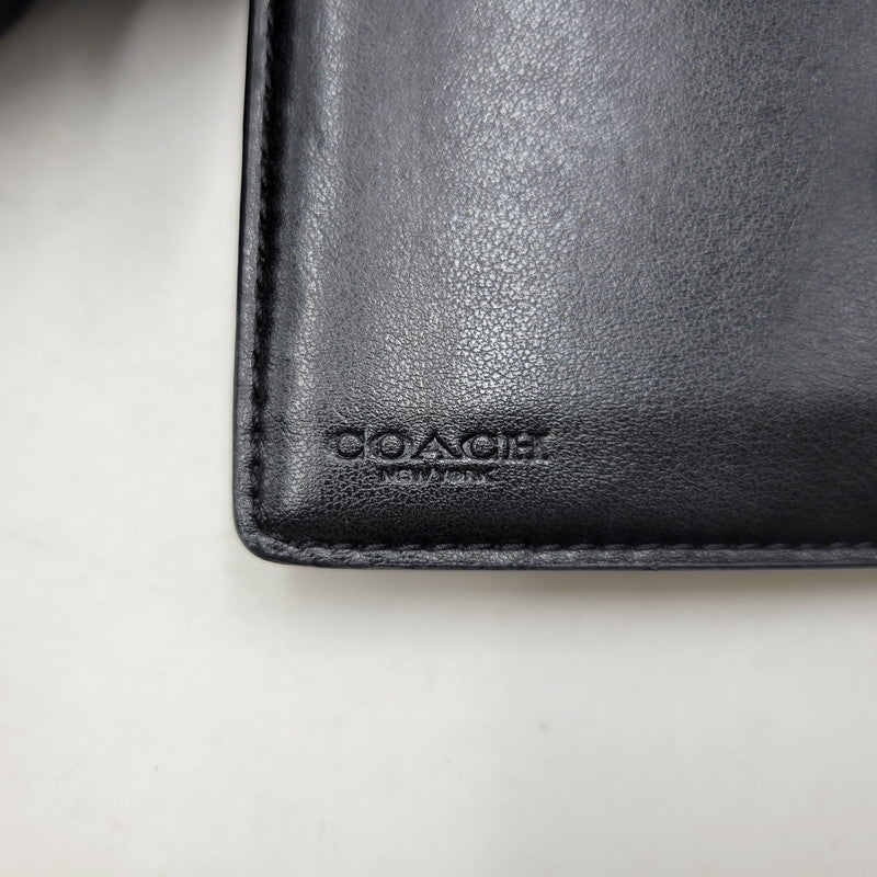 【中古品】【レディース】 COACH コーチ F23553 シグネチャー ウォレット 財布 181-260715-ya-06-izu カラー：ブラック×グレー 万代Net店