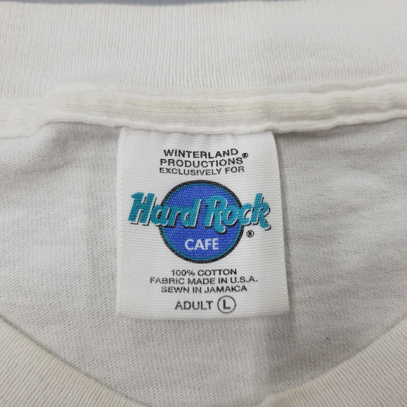 【中古品】【メンズ】 HARD ROCK CAFE ハードロックカフェ WINTERLAND LAS VEGAS TEE 半袖Tシャツ ジャマイカ製 146-260801-as-21-izu サイズ：L カラー：ホワイト 万代Net店