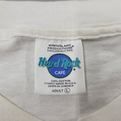 【中古品】【メンズ】 HARD ROCK CAFE ハードロックカフェ WINTERLAND LAS VEGAS TEE 半袖Tシャツ ジャマイカ製 146-260801-as-21-izu サイズ：L カラー：ホワイト 万代Net店
