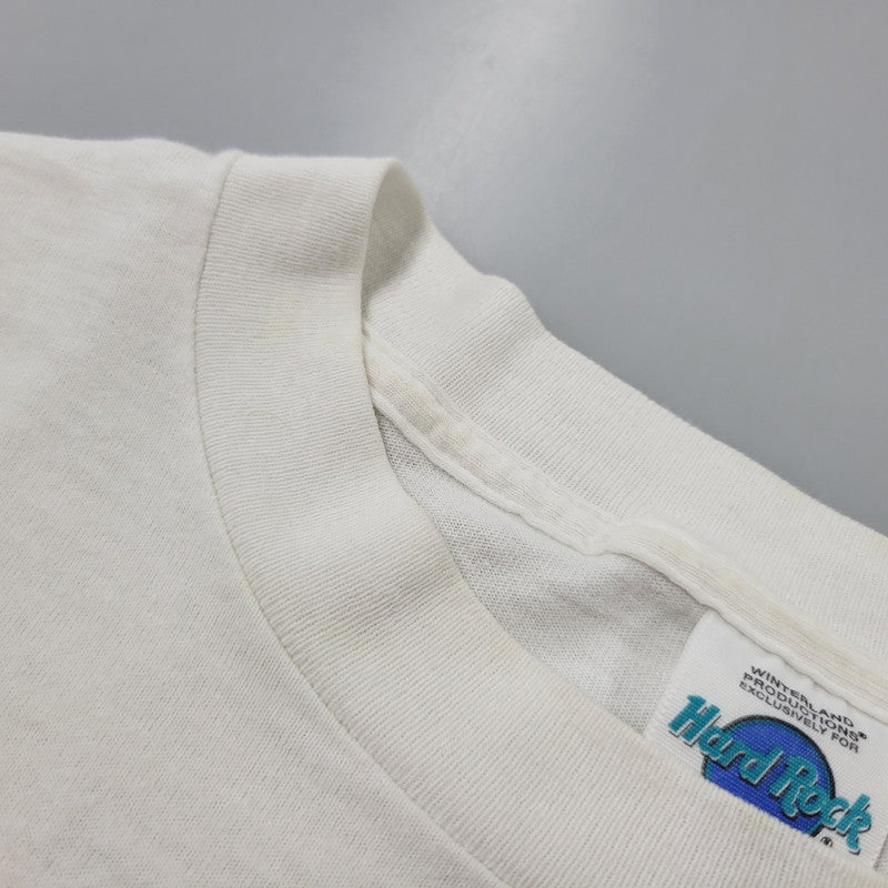 【中古品】【メンズ】 HARD ROCK CAFE ハードロックカフェ WINTERLAND LAS VEGAS TEE 半袖Tシャツ ジャマイカ製 146-260801-as-21-izu サイズ：L カラー：ホワイト 万代Net店