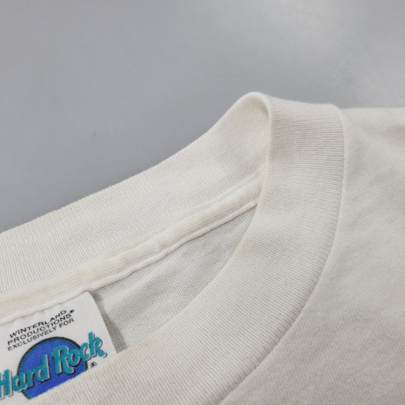 【中古品】【メンズ】 HARD ROCK CAFE ハードロックカフェ WINTERLAND LAS VEGAS TEE 半袖Tシャツ ジャマイカ製 146-260801-as-21-izu サイズ：L カラー：ホワイト 万代Net店