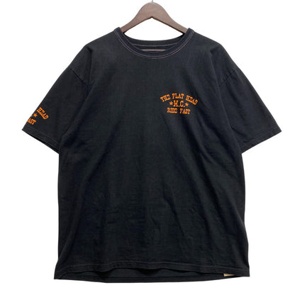 【中古品】【メンズ】 THE FLAT HEAD ザフラットヘッド FN-THC-033 EAGLE PRINT SS TEE イーグル プリント ショートスリーブ Tシャツ トップス 半袖 145-260717-cs-17-izu サイズ：44 カラー：ブラック 万代Net店