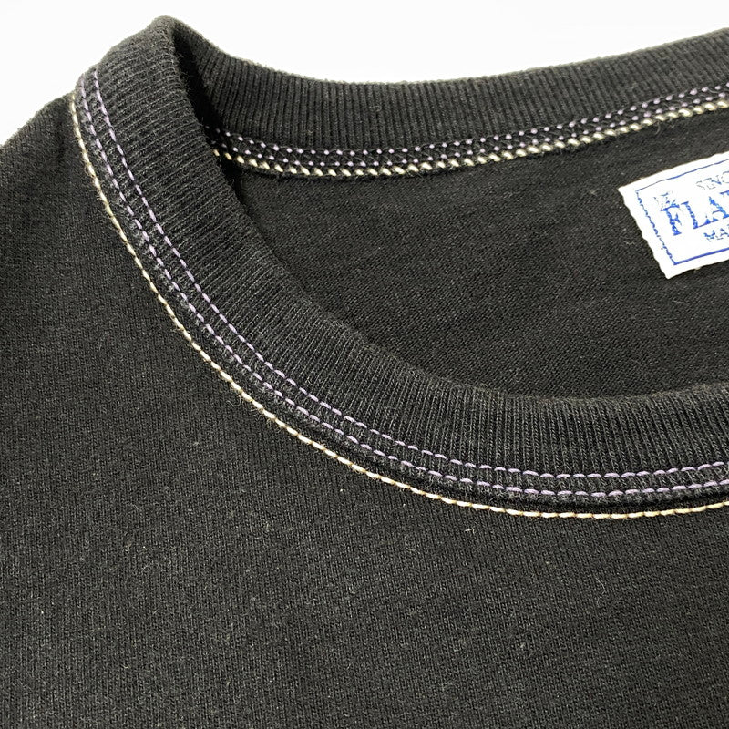 【中古品】【メンズ】 THE FLAT HEAD ザフラットヘッド FN-THC-033 EAGLE PRINT SS TEE イーグル プリント ショートスリーブ Tシャツ トップス 半袖 145-260717-cs-17-izu サイズ：44 カラー：ブラック 万代Net店