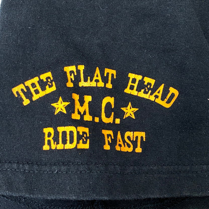 【中古品】【メンズ】 THE FLAT HEAD ザフラットヘッド FN-THC-033 EAGLE PRINT SS TEE イーグル プリント ショートスリーブ Tシャツ トップス 半袖 145-260717-cs-17-izu サイズ：44 カラー：ブラック 万代Net店